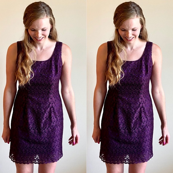 Krisana Vigus Dresses & Skirts - Krisana Vigus brocade purple shimmer dress